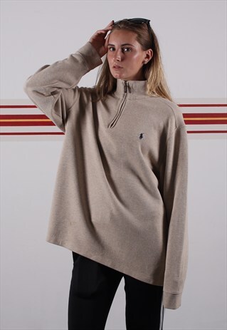 3/4 ZIP RALPH LAUREN SWEATSHIRT