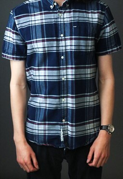 Vintage superdry blue checked shirt