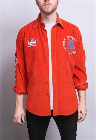 VINTAGE CORDUROY SHIRT ORANGE