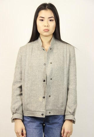 VINTAGE GREY BOMBER JACKET