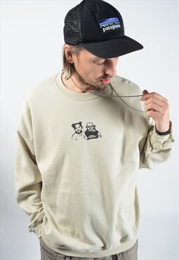 Sweatshirt in Sand with Anonymous Logo 