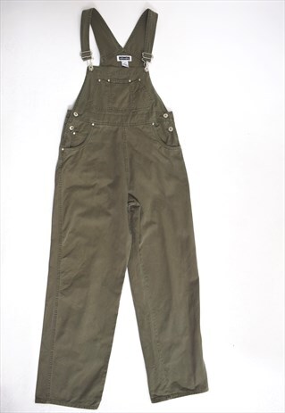 VINTAGE 90S XHILARATION GREEN DUNGAREES