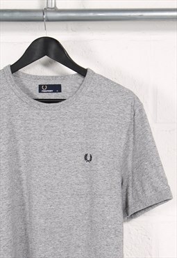 Vintage Fred Perry T-Shirt in Grey Crewneck Lounge Tee XL
