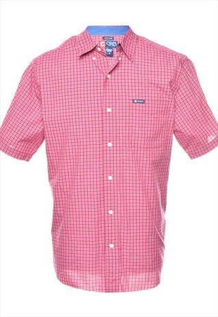 CHAPS CHECKED RED SHORT SLEEVED SHIRT - M