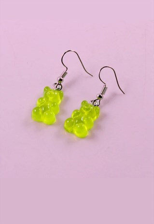 Y2K GUMMY BEAR DROP EARRINGS