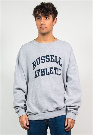 RUSSELL ATHLETIC GREY SWEATSHIRT VINTAGE 90'S