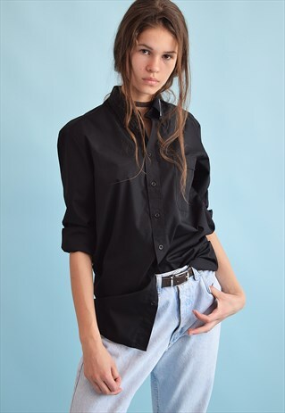 90'S RETRO OVERSIZED BOYFRIENDS SHIRT TOP