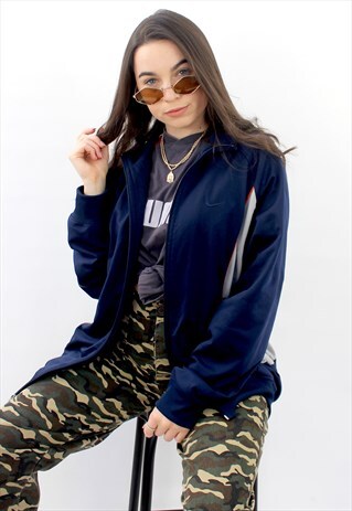 90'S RETRO BLUE OVERSIZED TRACK JACKET