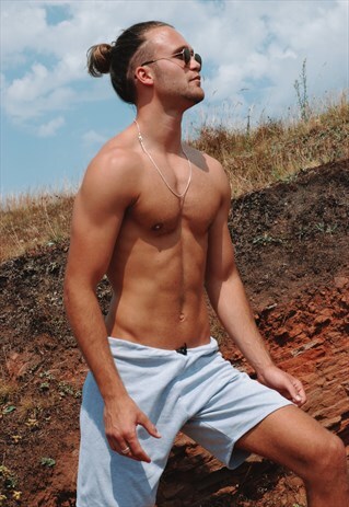 GREY JERSEY ELASTICATED SHORTS