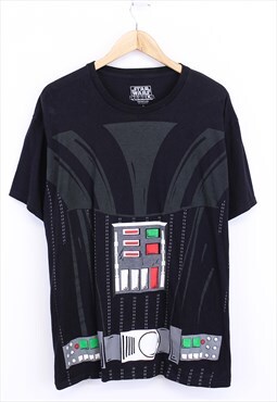 Vintage Star Wars T Shirt Black With Graphic Short Sleeve 