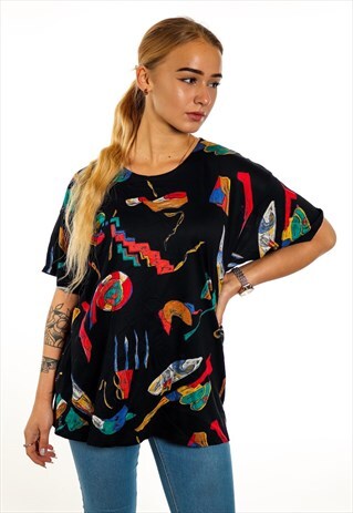 VINTAGE PATTERNED T-SHIRT T324