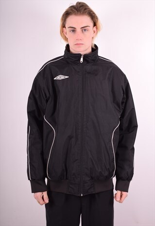 UMBRO MENS VINTAGE JACKET XL BLACK 90S