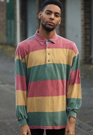 RETRO // EARLY 90'S // LONG SLEEVE POLO