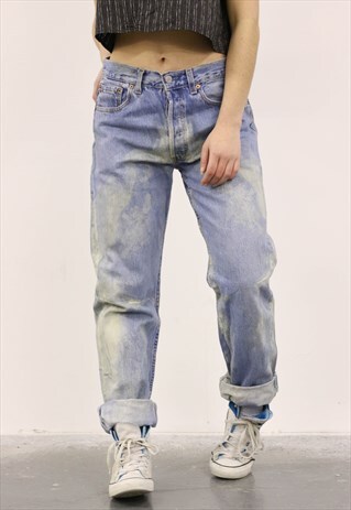 LEVI'S VINTAGE BLUE PAINT 501 MOM JEANS