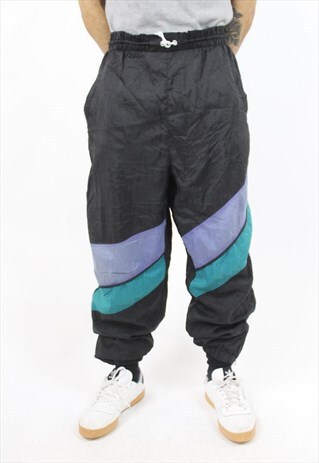 VINTAGE 90'S PATTERNED SHELL TRACKSUIT BOTTOMS