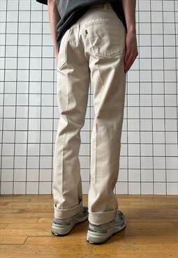 Vintage LEVIS Pants Work STA-PREST Trousers 80s Beige