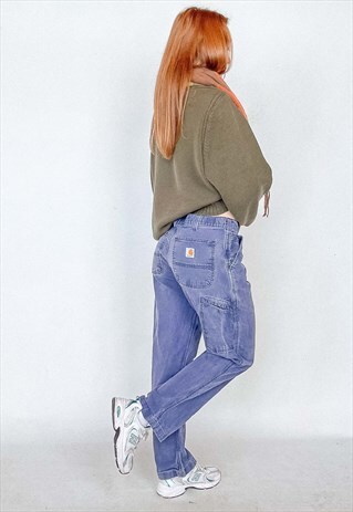 Vintage Carhartt Carpenter Pants Women's Navy Blue