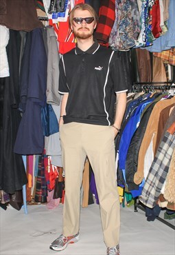 Vintage 90s straight cargo trousers in beige