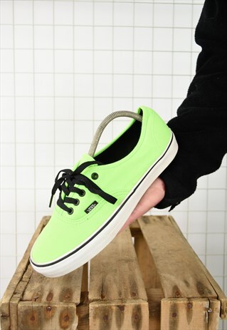 FLORESCENT GREEN VANS ERA SHOES