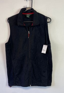 Black Woolrich Fleece Vest Men's Medium