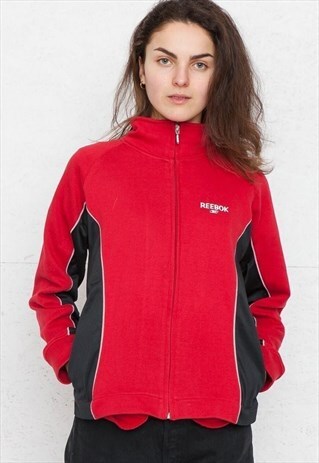VINTAGE RED REEBOK ZIP TRACK JACKET