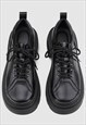 GOTHIC DERBY SHOES PLATFORM EDGY HEAVY PUNK BROGUES IN BLACK