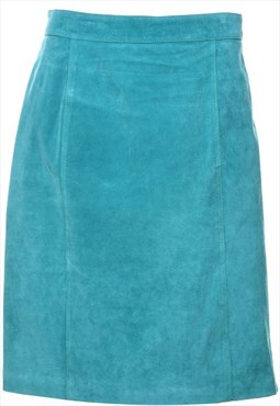 Vintage A-Line Suede Skirt - M