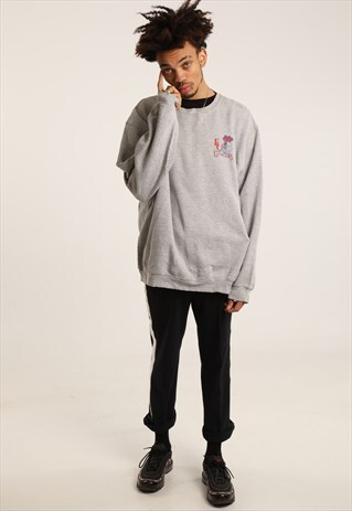 VINTAGE ADIDAS EMBROIDERED LOGO SWEATSHIRT