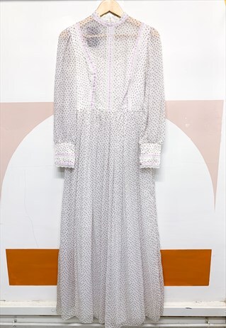 1970S LILAC WILDFLOWER PRAIRIE DRESS