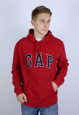 VINTAGE GAP MENS HOODIE BIG LOGO SWEATSHIRTS
