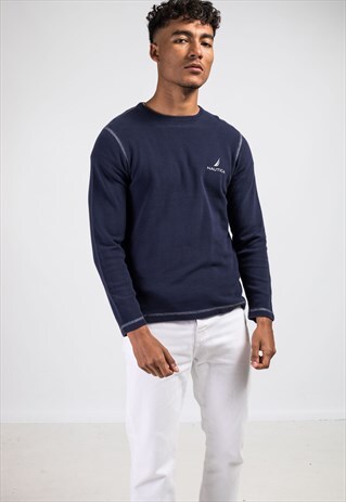 VINTAGE NAUTICA LONG SLEEVED WAFFLE TOP