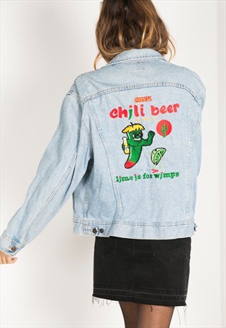 LAST UNIT SALE / VINTAGE 80S LEE PATCHED DENIM JACKET