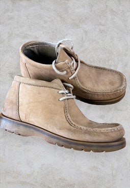Vintage Next Wallabee Style Beige Shoes Leather Men's UK 9