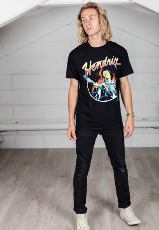 JIMI HENDRIX SCRIPT CIRCLE UNISEX T-SHIRT