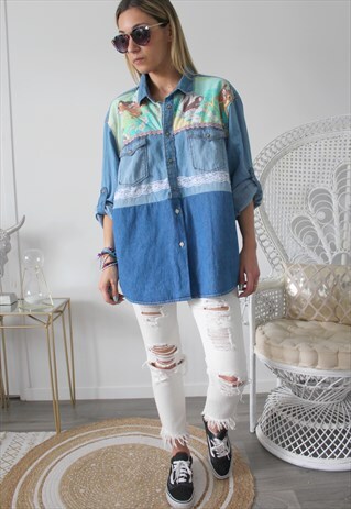 VINTAGE JEANS DENIM PRINTED BAMBI