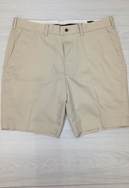 Golf Shorts Cream Cotton Tailored Fit