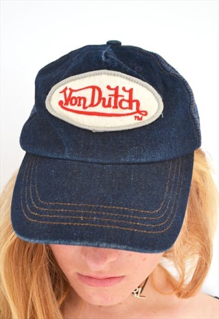 VTG VON DUTCH NAUGHTIES PLAYBOY DENIM NET CAP