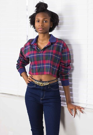 VINTAGE POLO RALPH LAUREN CROP TOP REWORKED 90S L 7.9