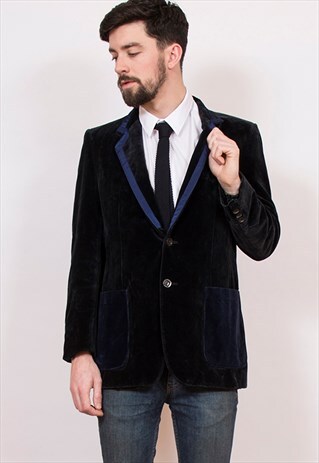 REWORKED BLACK VELVET JACKET
