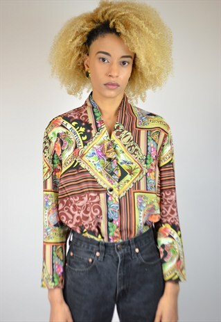 VINTAGE 90'S ABSTRACT PRINT BLOUSE