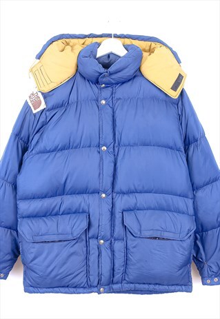 Vintage The North Face Puffer Jacket Blue Detachable Hood | all ...