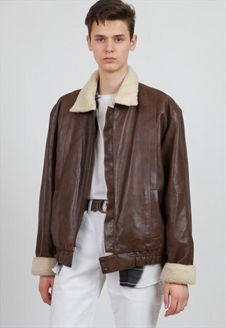 VINTAGE BROWN LEATHER JACKET