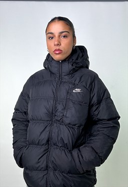Black y2ks NIKE Puffer Jacket Coat