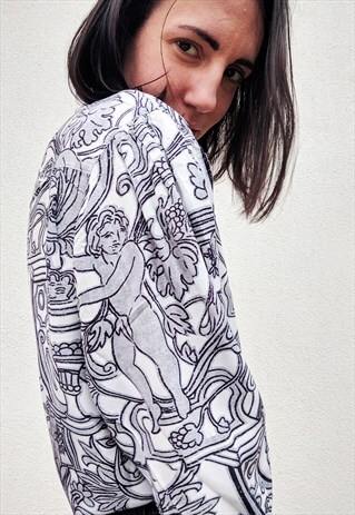 VINTAGE PATTERNED OVERSIZED SHIRT