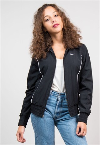 VINTAGE 90'S BLACK NIKE JACKET TRACKSUIT TOP