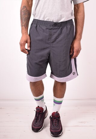 ADIDAS MENS VINTAGE SHORTS LARGE GREY 90S
