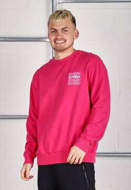 Vintage Lotto Sweatshirt in Pink Pullover Lounge Jumper XL
