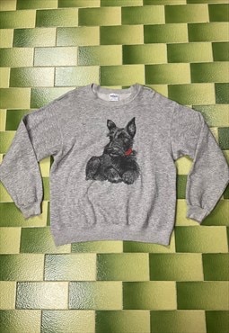 Vintage 90s Cairn Terrier Dog Breed Sweatshirt Crewneck M