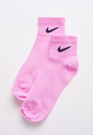 CUSTOM UNISEX BUBBLEGUM PINK LOW SOCKS