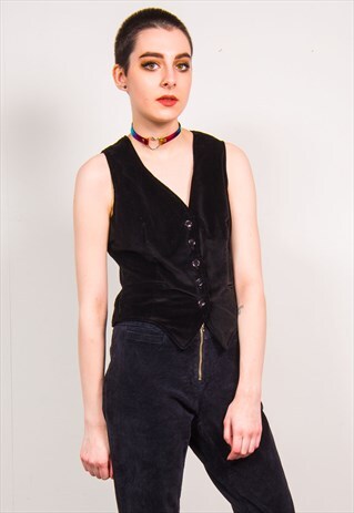 VINTAGE 90'S Y2K STYLE VELVET WAISTCOAT